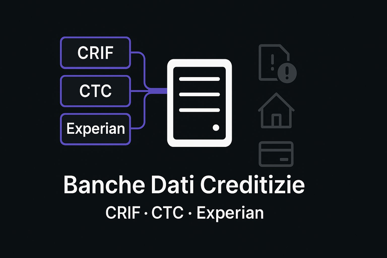 Banche dati creditizie CRIF, CTC, Experian